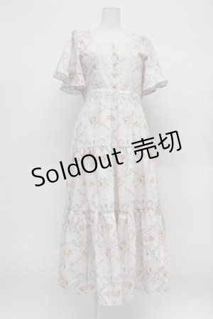 画像: axes femme / レーヌローズ柄ワンピース  ピンク T-26-03-31-012-AX-OP-SA-ZT