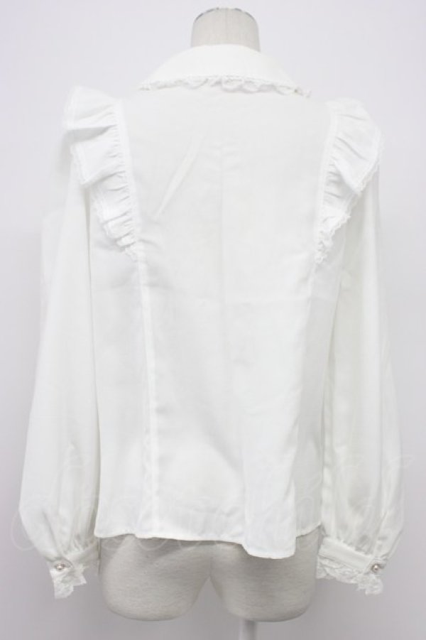画像2: Secret Honey / フリル長袖ブラウス  白 T-26-03-31-002-CA-BL-SA-ZT (2)