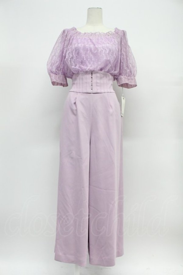 画像1: Snidel / レース切替サロペット  ピンク T-26-03-31-014-LO-OP-SA-ZT (1)