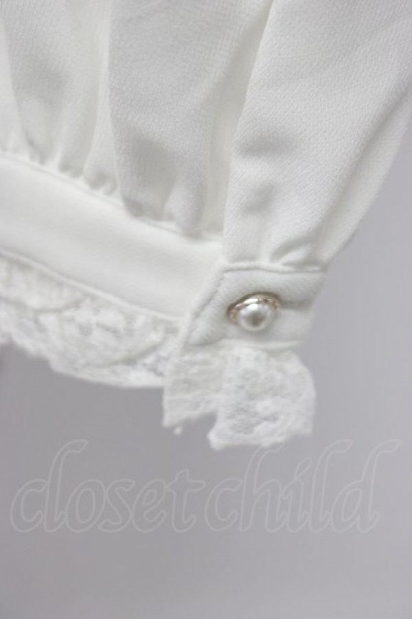 画像3: Secret Honey / フリル長袖ブラウス  白 T-26-03-31-002-CA-BL-SA-ZT (3)