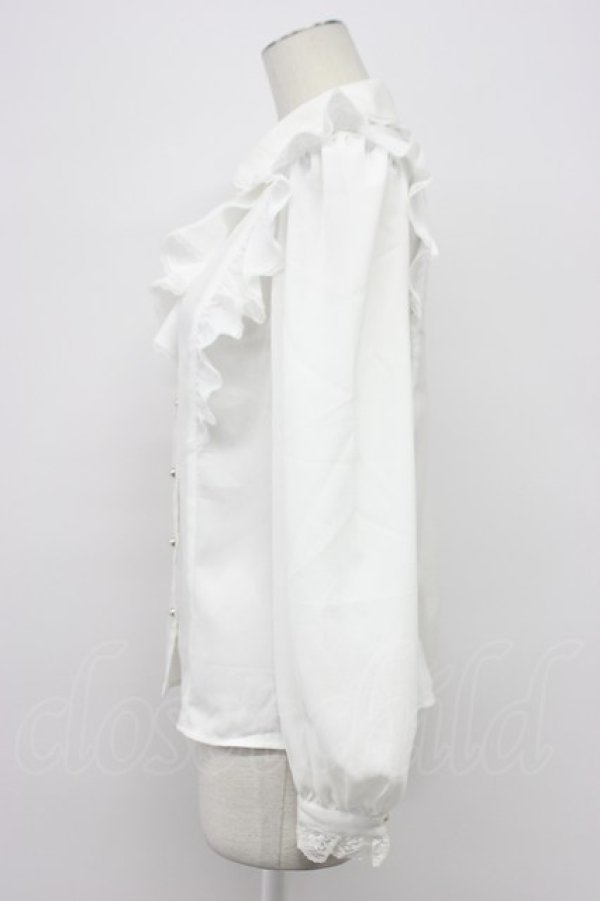 画像4: Secret Honey / フリル長袖ブラウス  白 T-26-03-31-002-CA-BL-SA-ZT (4)