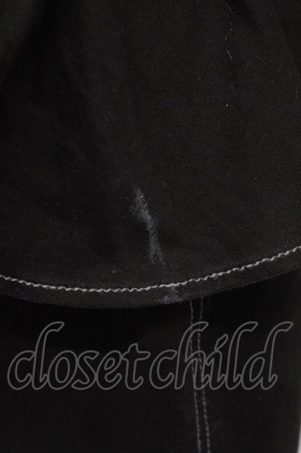 画像4: EAT ME / ペプラムデニムワンピース M 黒 T-26-03-31-017-LO-OP-SA-ZT (4)