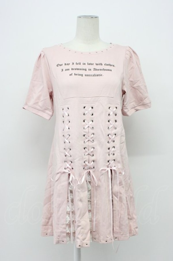 画像1: AVENCHUMU / Message corset one piece  ピンク T-26-04-03-001-LO-OP-SA-ZT (1)
