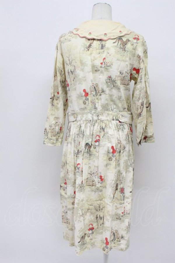 画像2: Jane Marple / きのこEMBカラーのシャペロンルージュワンピース  アイボリー T-26-04-03-019-JM-OP-SA-ZT (2)