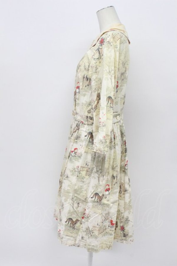 画像3: Jane Marple / きのこEMBカラーのシャペロンルージュワンピース  アイボリー T-26-04-03-019-JM-OP-SA-ZT (3)