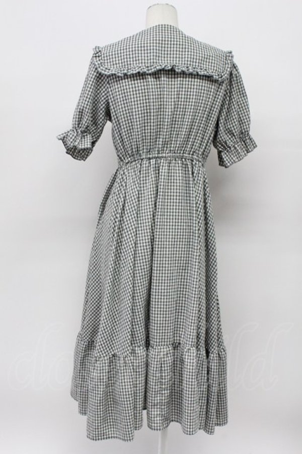 画像2: m petit by misako / AM*ギンガムCHKワンピース M 黒Ｘ白 T-26-04-03-020-LO-OP-SA-ZT (2)