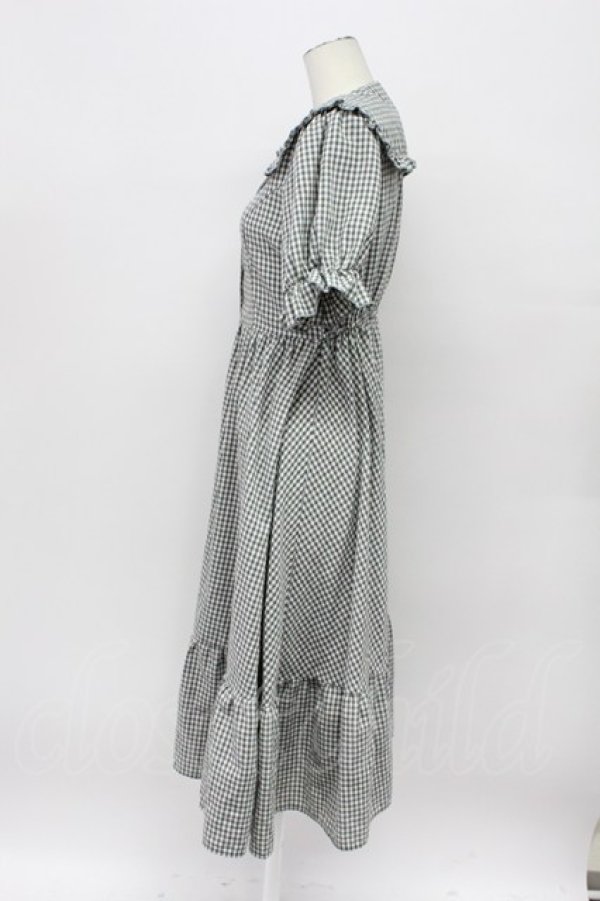 画像3: m petit by misako / AM*ギンガムCHKワンピース M 黒Ｘ白 T-26-04-03-020-LO-OP-SA-ZT (3)
