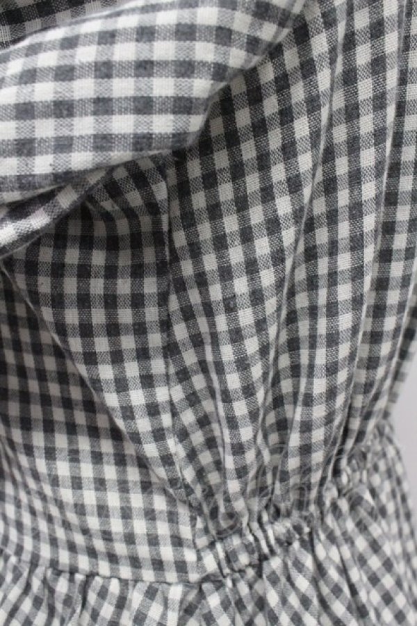 画像4: m petit by misako / AM*ギンガムCHKワンピース M 黒Ｘ白 T-26-04-03-020-LO-OP-SA-ZT (4)