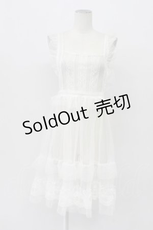 画像: FLC / 星名桜子 hsチュールエプロンジャンスカ L 白 T-26-04-03-025-LO-OP-SA-ZT