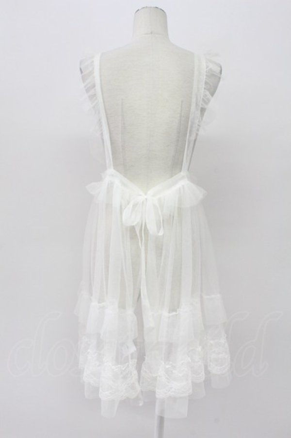 画像2: FLC / 星名桜子 hsチュールエプロンジャンスカ L 白 T-26-04-03-025-LO-OP-SA-ZT (2)
