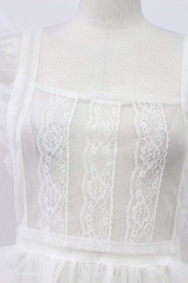 画像4: FLC / 星名桜子 hsチュールエプロンジャンスカ L 白 T-26-04-03-025-LO-OP-SA-ZT (4)