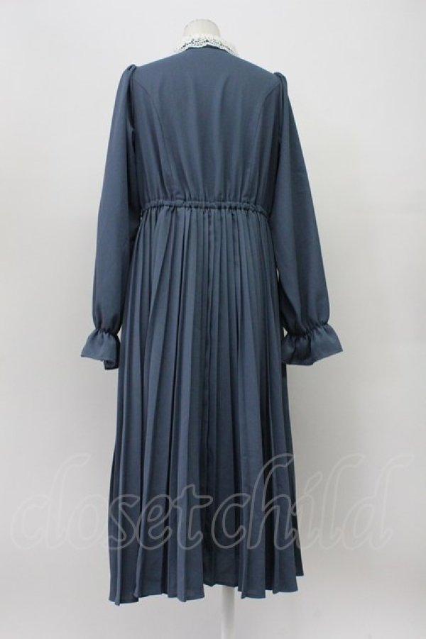 画像2: m petit by misako / AM*レースエリプリーツワンピース L 青 T-26-04-03-027-LO-OP-SA-ZT (2)