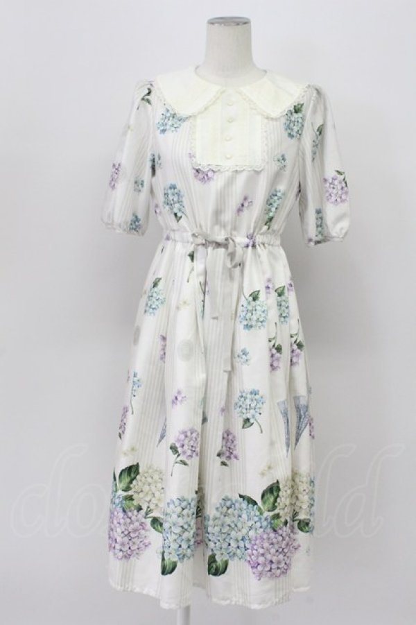 画像1: Melody BasKet / 紫陽花のピューリタンカラーワンピース   T-26-04-03-030-LO-OP-SA-ZT (1)