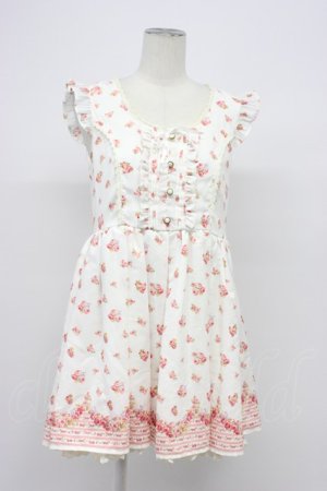 画像: LIZ LISA / 花&裾ストライプ柄ワンピース 0 ホワイト T-26-04-03-006-LO-OP-SA-ZT