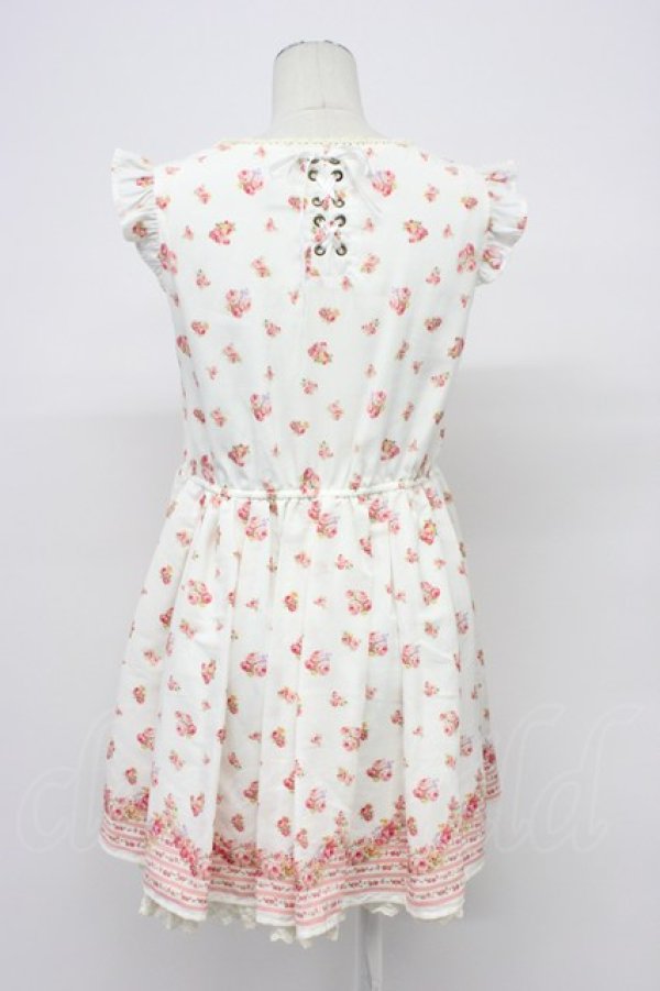 画像2: LIZ LISA / 花&裾ストライプ柄ワンピース 0 ホワイト T-26-04-03-006-LO-OP-SA-ZT (2)