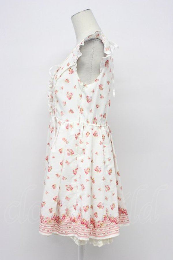 画像3: LIZ LISA / 花&裾ストライプ柄ワンピース 0 ホワイト T-26-04-03-006-LO-OP-SA-ZT (3)