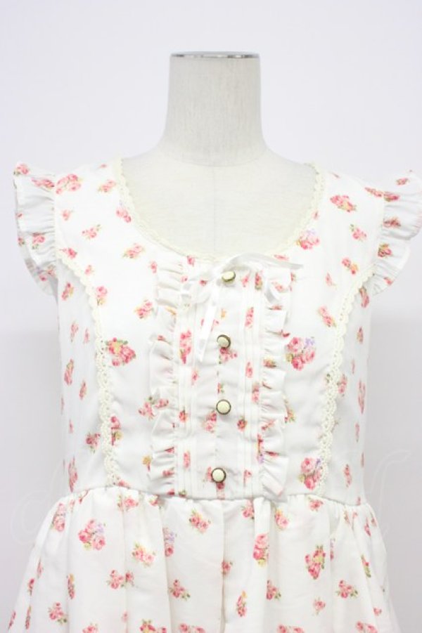 画像4: LIZ LISA / 花&裾ストライプ柄ワンピース 0 ホワイト T-26-04-03-006-LO-OP-SA-ZT (4)