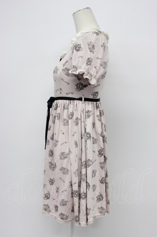 画像3: Ank Rouge / ティーカップ柄半袖ワンピース M ピンク T-26-04-03-007-CA-OP-SA-ZT (3)