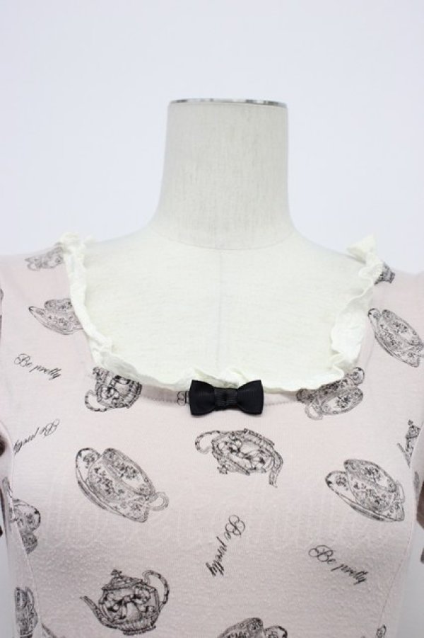 画像5: Ank Rouge / ティーカップ柄半袖ワンピース M ピンク T-26-04-03-007-CA-OP-SA-ZT (5)