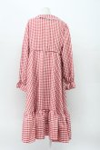 画像2: FLC / 星名桜子/ギンガムチェックワンピース 3L 赤チェック T-26-04-03-009-LO-OP-SA-ZT (2)