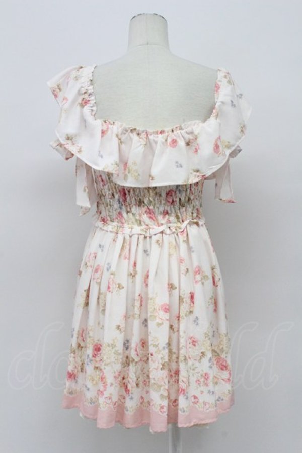 画像2: LIZ LISA / ローズ柄オフショルワンピース 0 ピンク T-26-04-03-010-LO-OP-SA-ZT (2)