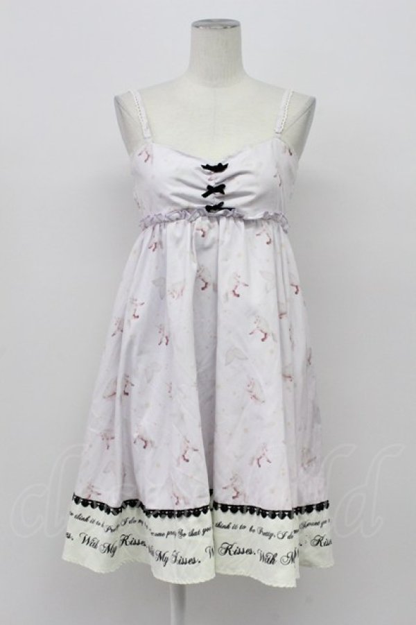 画像1: Ank Rouge / ユニコーン柄キャミワンピース M ラベンダー T-26-04-03-012-CA-OP-SA-ZT (1)