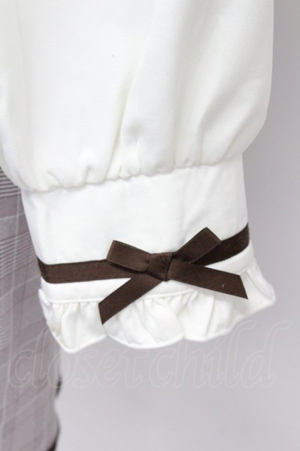 画像3: Dear My Love / フリルケープ探偵ワンピース L ブラウンＸ白 T-26-04-03-013-EL-OP-SA-ZT (3)