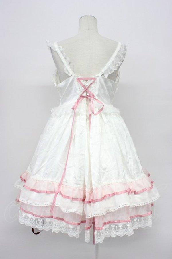 画像2: To Alice / Magical Girl Dress L 白Ｘピンク T-26-04-03-002-LO-OP-SA-ZT (2)