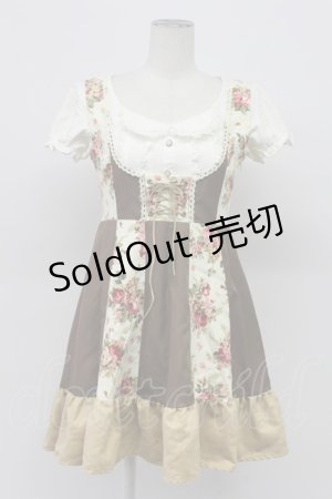 画像: Ank Rouge / 半袖プルオーバー&ジャンパースカートセットアップ M ホワイト T-26-04-03-017-CA-TO-SA-ZT