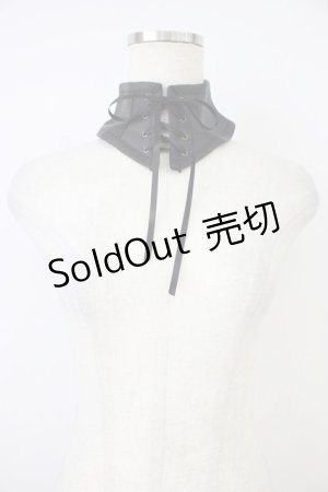 画像: abilletage / フェイクレザーネックコルセット  黒 T-26-04-04-024-GO-ZA-SA-ZT
