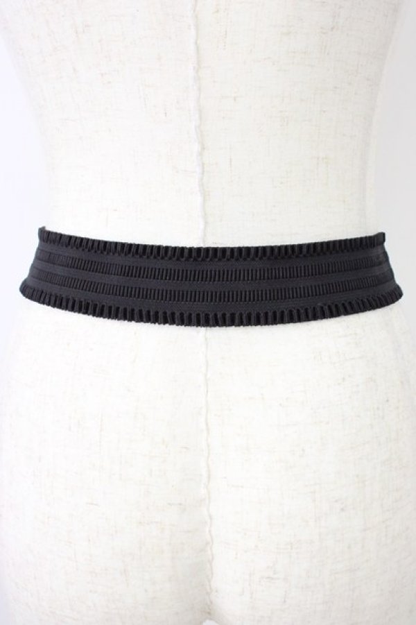 画像2: axes femme / トランプバックルゴムベルト  黒Ｘシルバー T-26-04-04-025-AX-ZA-SA-ZT (2)