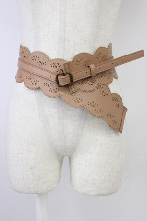 画像: axes femme / パンチングバックルベルト  ブラウン T-26-04-04-030-AX-ZA-SA-ZT