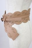 画像3: axes femme / パンチングバックルベルト  ブラウン T-26-04-04-030-AX-ZA-SA-ZT (3)