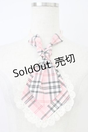 画像: BABY,THE STARS SHINE BRIGHT / バーバリーチェック王冠刺繍ネクタイ  ピンク T-26-04-04-031-BA-ZA-SA-ZT