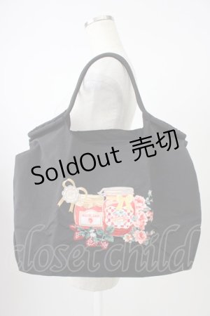 画像: m petit by misako / ジャムエコバッグ  ブラック T-26-04-04-033-LO-ZA-SA-ZT