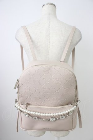 画像: NOEMIE / モノグラムエンボスリュック  ピンク T-26-04-04-038-LO-BG-SA-ZT