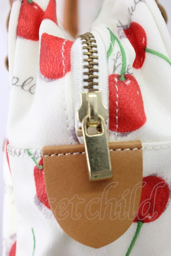 画像3: Jane Marple / Skipping cherries bag  白ｘ赤 T-26-04-04-039-JM-BG-SA-ZT (3)