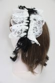 画像4: MARBLE / フリンジリボンレースヘッドドレス  白ｘ黒 T-26-04-04-040-GO-AC-SA-ZT (4)