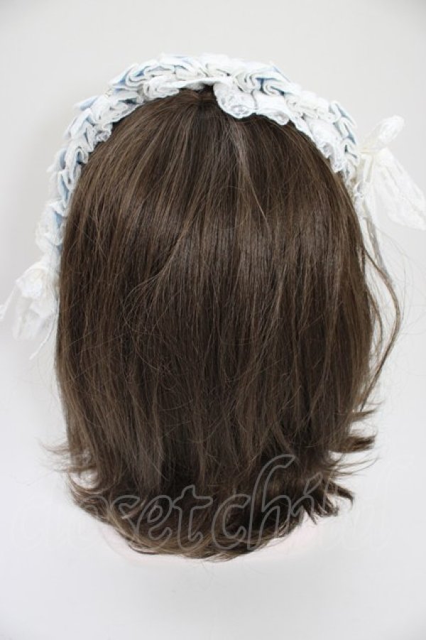 画像3: Hoshibako Works / リリアンヌ姉妹　パステルカラーヘッドドレス  サックスＸ白 T-26-04-04-044-LO-AC-SA-ZT (3)