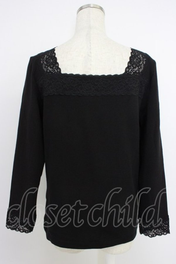 画像2: Kurumi Collaboration / マダムノクターン裏起毛インナートップス LL 黒 T-26-04-04-008-GO-TO-SA-ZT (2)