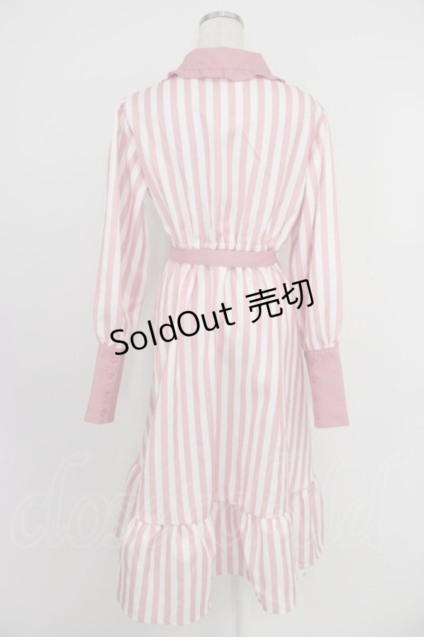 画像2: CHIP CLIP / AIスソクマストライプワンピース 2L ピンク T-26-04-04-010-PU-OP-SA-ZT (2)