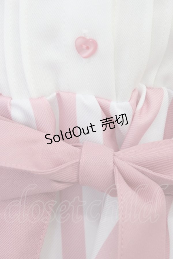 画像4: CHIP CLIP / AIスソクマストライプワンピース 2L ピンク T-26-04-04-010-PU-OP-SA-ZT (4)