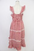 画像2: Cherirulu Chocola / ギンガムチェックジャンパースカート L 赤ｘ白チェック T-26-04-04-011-GO-OP-SA-ZT (2)