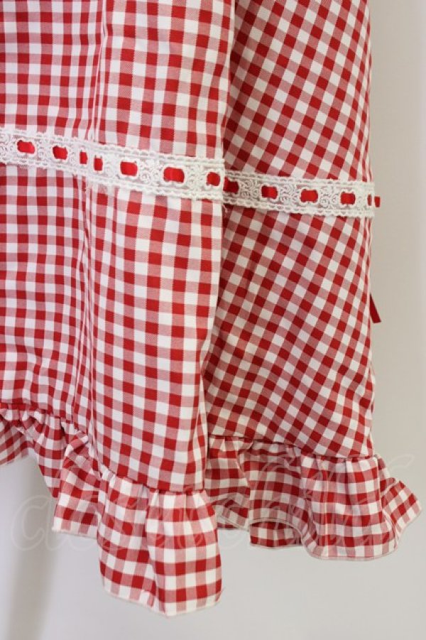 画像4: Cherirulu Chocola / ギンガムチェックジャンパースカート L 赤ｘ白チェック T-26-04-04-011-GO-OP-SA-ZT (4)