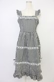 画像1: Cherirulu Chocola / ギンガムチェックジャンパースカート L 黒Ｘ白チェック T-26-04-04-012-GO-OP-SA-ZT (1)
