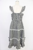 画像2: Cherirulu Chocola / ギンガムチェックジャンパースカート L 黒Ｘ白チェック T-26-04-04-012-GO-OP-SA-ZT (2)