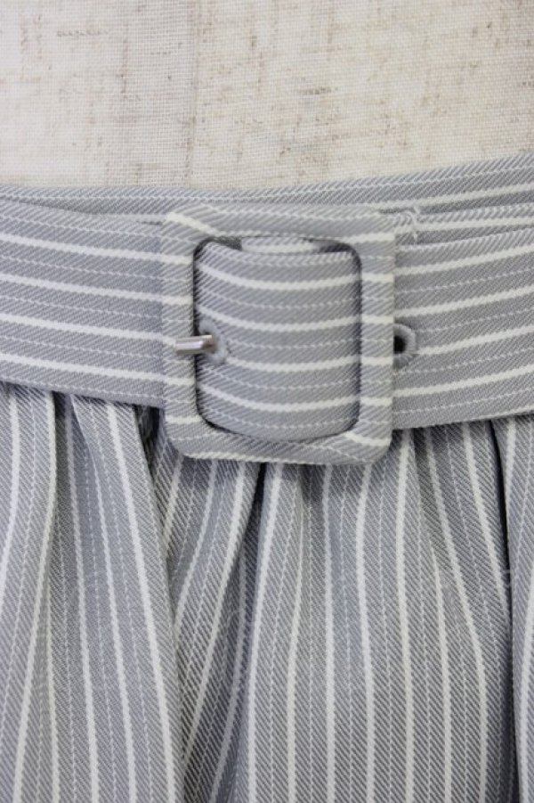 画像3: Fi.n.t / コットンレース使いストライプスカート  グレーＸ白 T-26-04-04-015-CA-SK-SA-ZT (3)