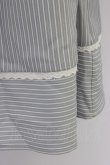 画像4: Fi.n.t / コットンレース使いストライプスカート  グレーＸ白 T-26-04-04-015-CA-SK-SA-ZT (4)