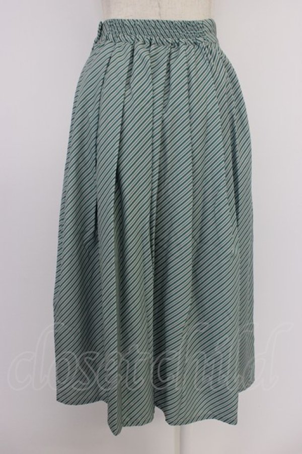 画像2: Fi.n.t / キャンディストライプダブル釦スカート  ミント T-26-04-04-016-CA-SK-SA-ZT (2)