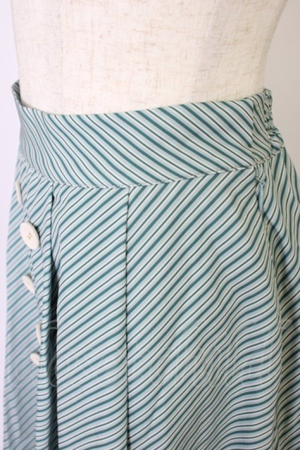 画像4: Fi.n.t / キャンディストライプダブル釦スカート  ミント T-26-04-04-016-CA-SK-SA-ZT (4)